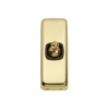 1 Gang Flat Plate Toggle Switches - W30MM - Brown Rim - Polished Brass