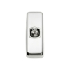 1 Gang Flat Plate Toggle Switches - W30MM - White Rim - Chrome Plated