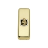 1 Gang Flat Plate Toggle Switches - W30MM - White Rim - Polished Brass