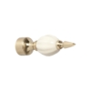 Finial - Porcelain Fluted - Small  - Polished Brass