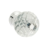 Cupboard Knobs - Clear Diamond Glass - Large - Chrome Plated