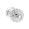 Cupboard Knobs - Clear Diamond Glass - Medium - Chrome Plated