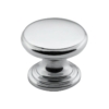 Cupboard Knobs - Flat - Small - Chrome Plated