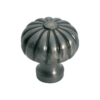 Cupboard Knobs - Iron Fluted - Small - Polished Metal