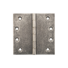 Fixed Pin - Hinges - 100mm Wide - Rumbled Nickel
