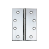 Fixed Pin - Hinge - 75mm Wide - Chrome Plated