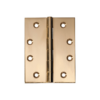 Fixed Pin - Hinge - 75mm Wide - Polished Brass