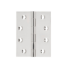 Fixed Pin - Hinge - 75mm Wide - Polished Nickel