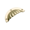 Drawer Pull - Fluted - Scalloped Shell - Polished Brass