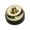 LED Dimmer - Porcelain Base - Brown - Polished Brass