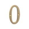 Numeral - Solid Polished Brass - 0