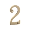 Numeral - Solid Polished Brass - 2