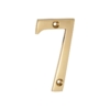 Numeral - Solid Polished Brass - 7