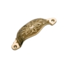 Drawer Pull - Ornate - Cupped - Solid Brass - Polished Brass