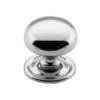 Sheet Brass Cupboard Knobs - Large - Chrome Plated