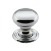 Sheet Brass Cupboard Knobs - Small - Chrome Plated