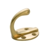Hook - Single - Oval Backplate - Robe - Polished Brass