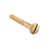 Solid Brass Screw - Traditional Slot Head - 19mm - Polished Brass