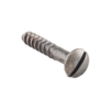 Solid Brass Screw - Traditional Slot Head - 19mm - Rumbled Nickel