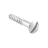 Solid Brass Screw - Traditional Slot Head - 19mm - Satin Chrome