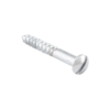 Solid Brass Screw - Traditional Slot Head - 25mm - Chrome Plated