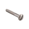 Solid Brass Screw - Traditional Slot Head - 25mm - Rumbled Nickel