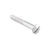 Solid Brass Screw - Traditional Slot Head - 25mm - Satin Chrome