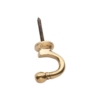 Standard Curtain Tie Back Hook - Small - Polished Brass