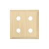 Switch And Socket Wood Blocks - Classic Profile - Raw - Square - 4 Hole