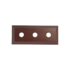 Switch And Socket Wood Blocks - Classic Profile - Red Cedar - 3 Hole