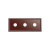 Switch And Socket Wood Blocks - Traditional Profile - Cedar Stain - 3 Hole