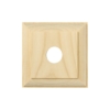 Switch And Socket Wood Blocks - Traditional Profile - Raw - Square - 1 Hole