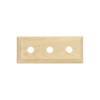 Switch And Socket Wood Blocks - Traditional Profile - Raw - 3 Hole
