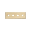 Switch And Socket Wood Blocks - Traditional Profile - Raw - 4 Hole