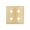 Switch And Socket Wood Blocks - Traditional Profile - Raw - Square - 4 Hole