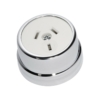 Socket - Traditional - White - Chrome Plated