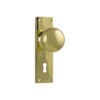 Victorian Knobs - Long Backplate - Polished Brass