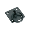 Cabinet Handle - Iron Ring Pull - Square - Matt Black